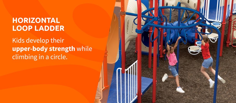 Horizontal Loop Ladder Helps Kids Develop Upper-Body Strength