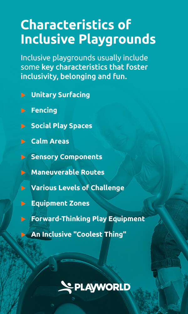 Characteristics of inclusive playgrounds