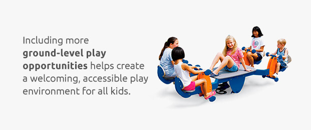 Children on inclusive spring rider