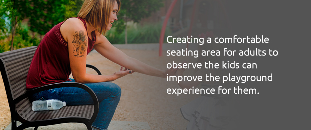 mom sitting on bench