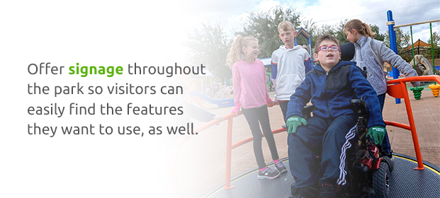 boy in wheelchair on inclusive spinner