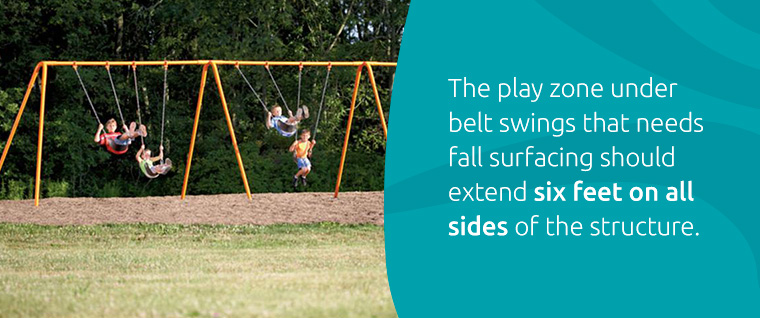 four boys on swing set