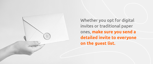 Invitation in envelope