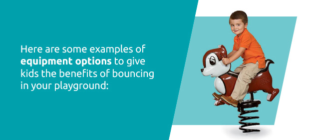 Equipment options to give kids the benefits of bouncing in your playground: