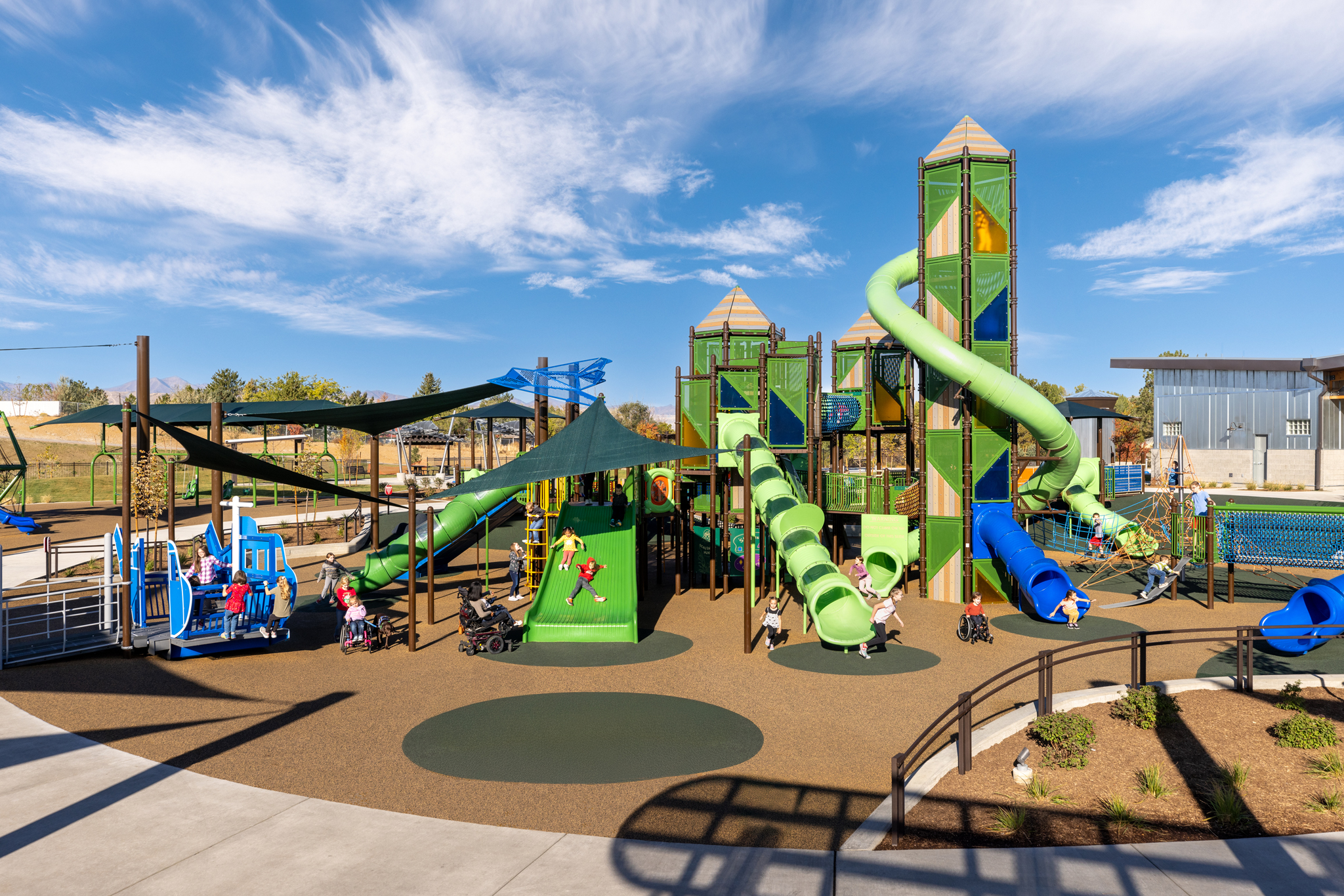 Playground at Lehi City Family Park in Utah