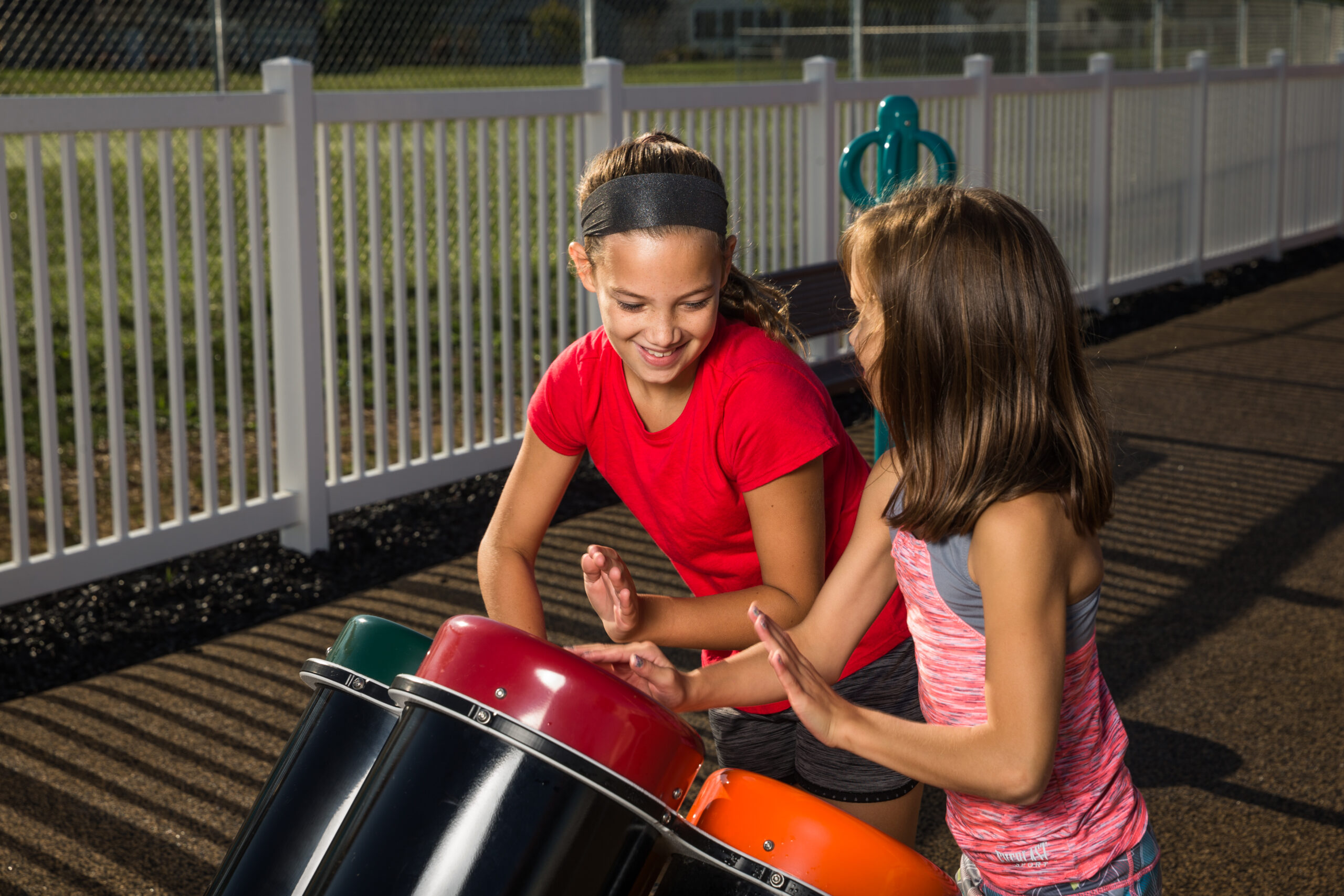 Children drumming on the congas